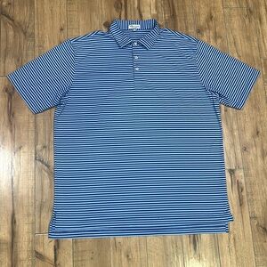 Peter Millar Summer Comfort Polo Blue Stripe XXL